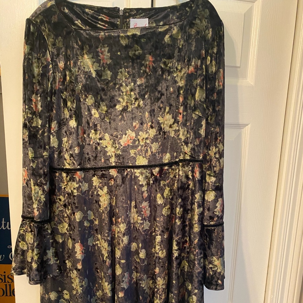 Velvet peasant Dress